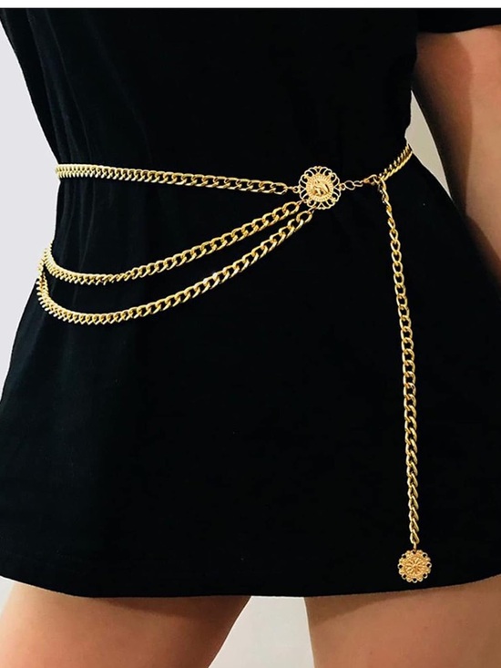 Source Unknown Accessories - Chunky Gold Chain belt